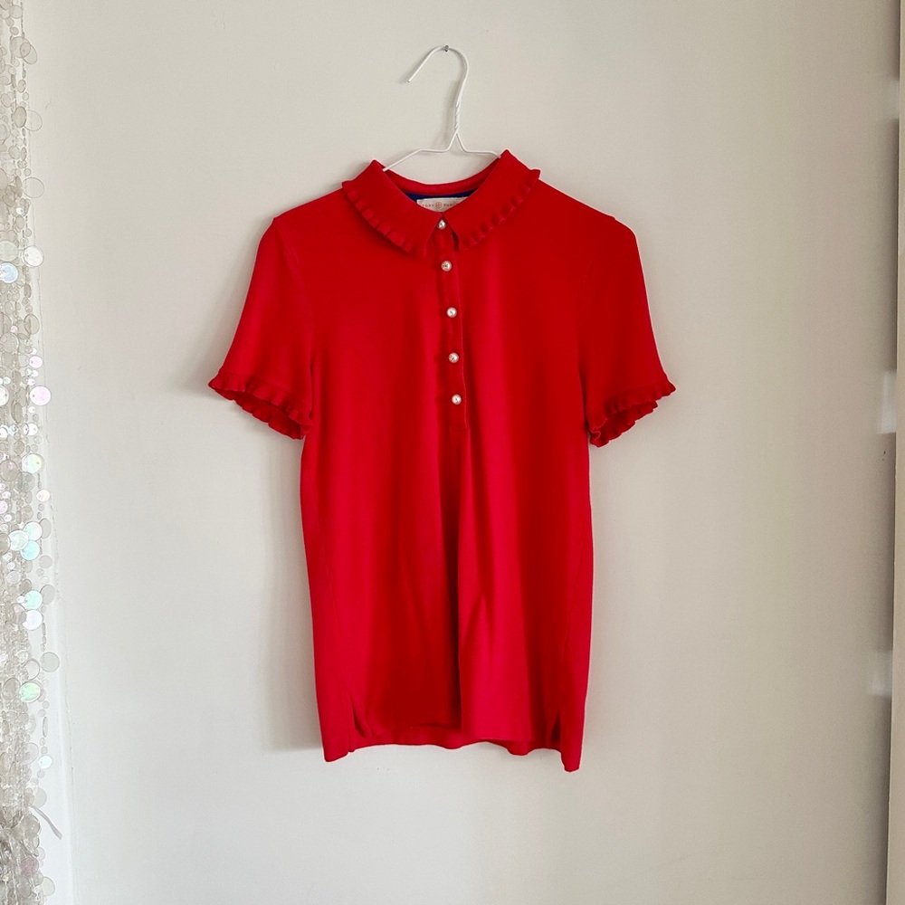 Tory Burch • Ruffle Polo - Picture 2 of 5
